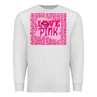 Oatmeal Heather love pink Premium Sweatshirt - TumblerDesignByShophia