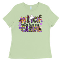 Matcha Witch Better Have My Candy Ladies Tee - CowhideDigitalArt