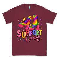 Burgundy support drag pride Classic Tee - MaliasSmallBusiness