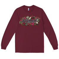 Burgundy blessed Long Sleeve Tee - NancyCooperArtShop