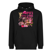 Black Cupid's love lodge with truck Valentine's Day Heavyweight Hoodie - HowdyJamesFarm