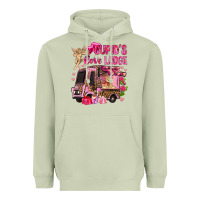 Matcha Cupid's love lodge with truck Valentine's Day Heavyweight Hoodie - HowdyJamesFarm