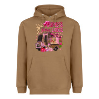 Toasted Coconut Cupid's love lodge with truck Valentine's Day Heavyweight Hoodie - HowdyJamesFarm
