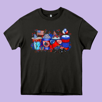 American Drink Heavy Core Tee Designed By Racoondesign