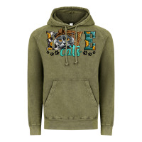 Vintage Olive love cats scottish fold Vintage Hoodie - LillyAllenDesigns