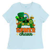 Baby Blue Gamer chaun st.patricks day Ladies Tee - Neo Western