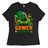 Black Gamer chaun st.patricks day Ladies Tee - Neo Western