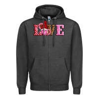 Charcoal Heather valentines day gnomes love Zipper Hoodie - RanaPortraitStore