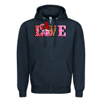 Navy valentines day gnomes love Zipper Hoodie - RanaPortraitStore