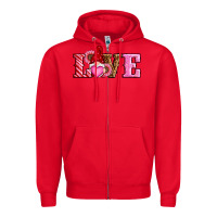 Red valentines day gnomes love Zipper Hoodie - RanaPortraitStore