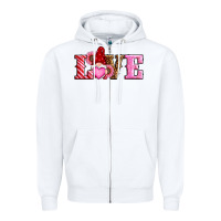 White valentines day gnomes love Zipper Hoodie - RanaPortraitStore