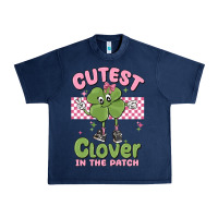 Navy cutest clover in the patch Urban Heavy Tee - MaliasSmallBusiness