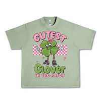Oil Green cutest clover in the patch Urban Heavy Tee - MaliasSmallBusiness
