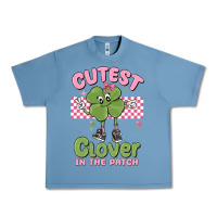 Pebble Blue cutest clover in the patch Urban Heavy Tee - MaliasSmallBusiness