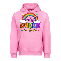 Fuchsia Pink Coolest queer in town Urban Hoodie - FaDigitalArtStudio