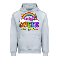 Heather Grey Coolest queer in town Urban Hoodie - FaDigitalArtStudio