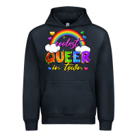 Navy Coolest queer in town Urban Hoodie - FaDigitalArtStudio