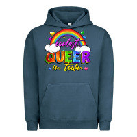 Pigment Midnight Navy Coolest queer in town Urban Hoodie - FaDigitalArtStudio