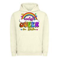 Pigment Pistachio Coolest queer in town Urban Hoodie - FaDigitalArtStudio