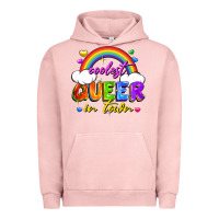 Pigment Salmon Coolest queer in town Urban Hoodie - FaDigitalArtStudio