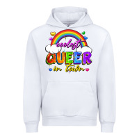 White Coolest queer in town Urban Hoodie - FaDigitalArtStudio