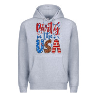 Heather Grey party in the usa Premium Hoodie - JahusDesignShop