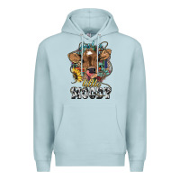Blue Mist Just a little moody baby cow Premium Hoodie - HowdyJamesFarm