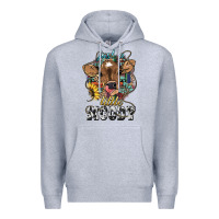 Heather Grey Just a little moody baby cow Premium Hoodie - HowdyJamesFarm