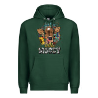 Sports Green Just a little moody baby cow Premium Hoodie - HowdyJamesFarm