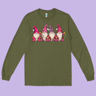 Christmas Gnomies Long Sleeve Tee Designed By Maliassmallbusiness