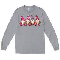 Heather Grey christmas gnomies Long Sleeve Tee - MaliasSmallBusiness