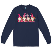 Navy christmas gnomies Long Sleeve Tee - MaliasSmallBusiness