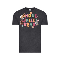 Vintage Black phone wallet keys Vintage Tee - MaliasSmallBusiness