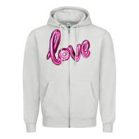 Dove Grey valentines day love balloon Zipper Hoodie - RanaPortraitStore