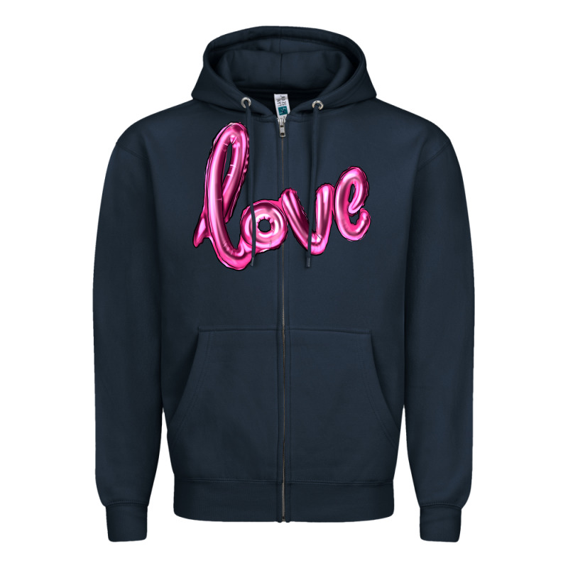 Valentines Day Love Balloon Zipper Hoodie by RanaPortraitStore | Teevron