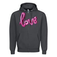 Smoke valentines day love balloon Zipper Hoodie - RanaPortraitStore