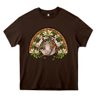 Chocolate Brown merino wool ram lily rainbow Heavy Core Tee - BarkalooDesign