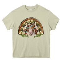 Mossy merino wool ram lily rainbow Heavy Core Tee - BarkalooDesign