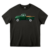 Asphalt western green truck right side view Heavy Core Tee - FaDigitalArtStudio