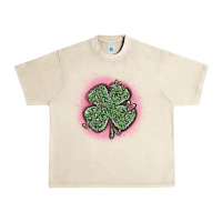 Sandshell leopard shamrocks with hearts Urban Heavy Tee - MaliasSmallBusiness