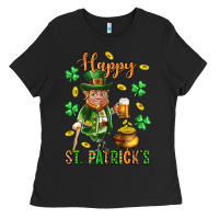 Black Happy st. patricks day Ladies Tee - Neo Western