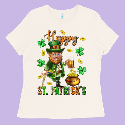 Happy St. Patricks Day Ladies Tee Designed By Neo Western