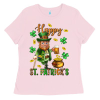 Bubblegum Pink Happy st. patricks day Ladies Tee - Neo Western