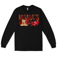 Black mamas boy with leopard Long Sleeve Tee - NancyCooperArtShop