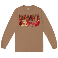 Toasted Coconut mamas boy with leopard Long Sleeve Tee - NancyCooperArtShop