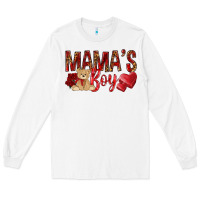 White mamas boy with leopard Long Sleeve Tee - NancyCooperArtShop