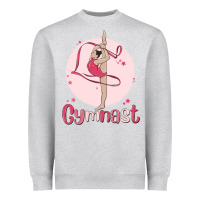 Heather Grey gymnast Heavyweight Sweatshirt - MaliasSmallBusiness