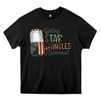 Black getting star spangled hammered Heavy Core Tee - CowhideDigitalArt