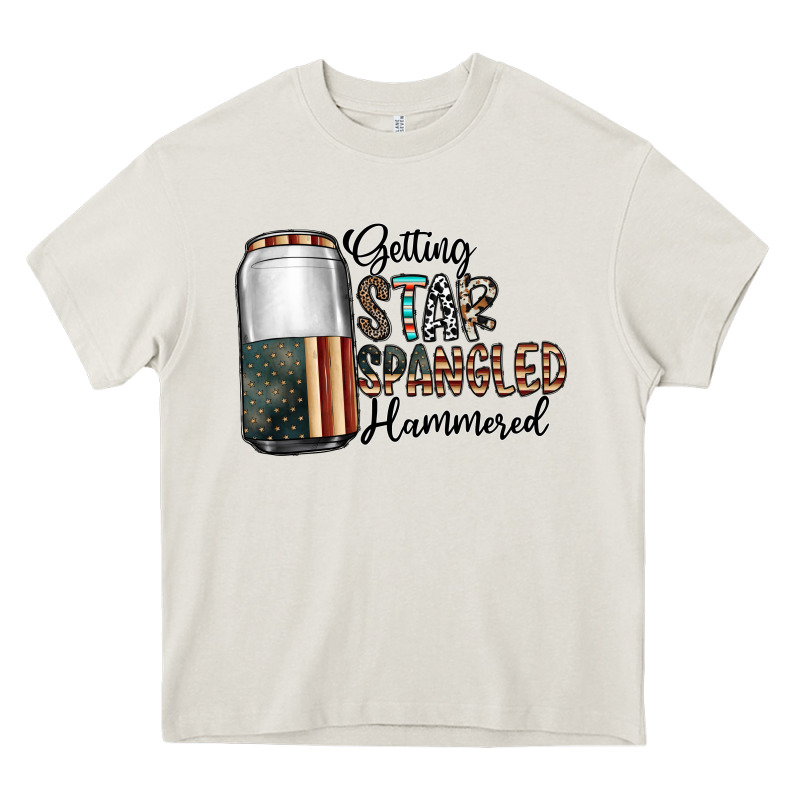 Getting Star Spangled Hammered Heavy Core Tee by CowhideDigitalArt | Teevron