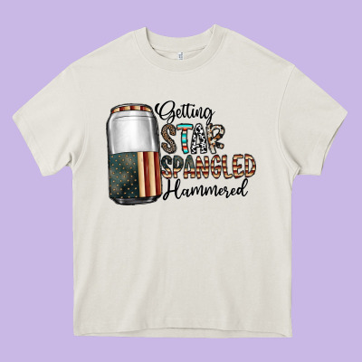 Getting Star Spangled Hammered Heavy Core Tee Designed By Cowhidedigitalart
